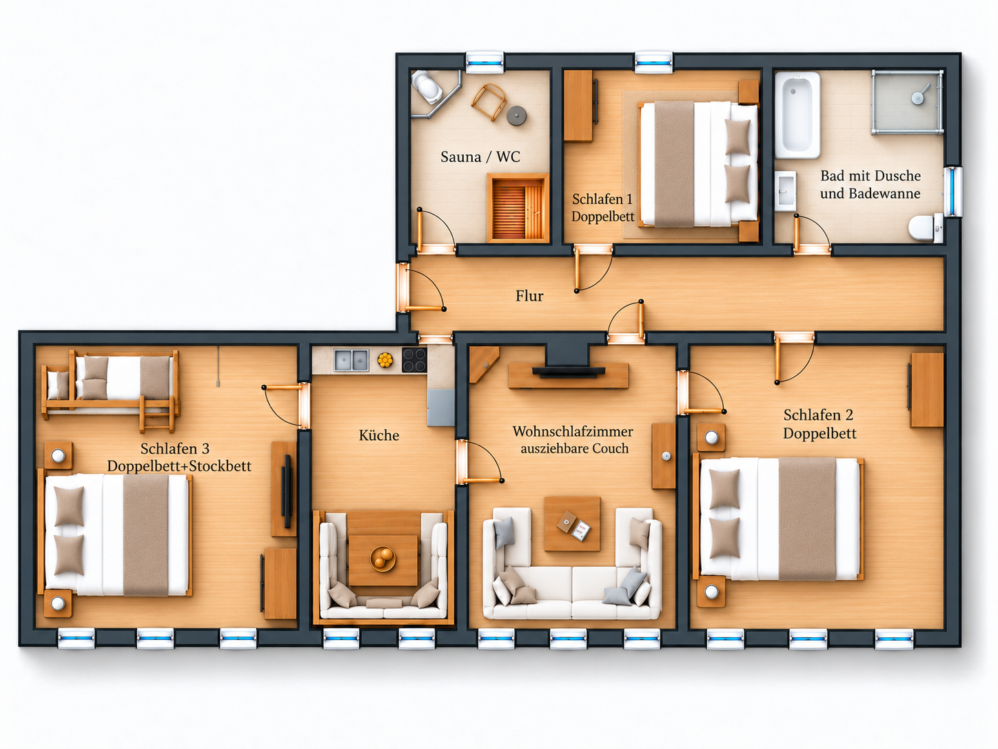 Grundriss Ferienwohnung 1