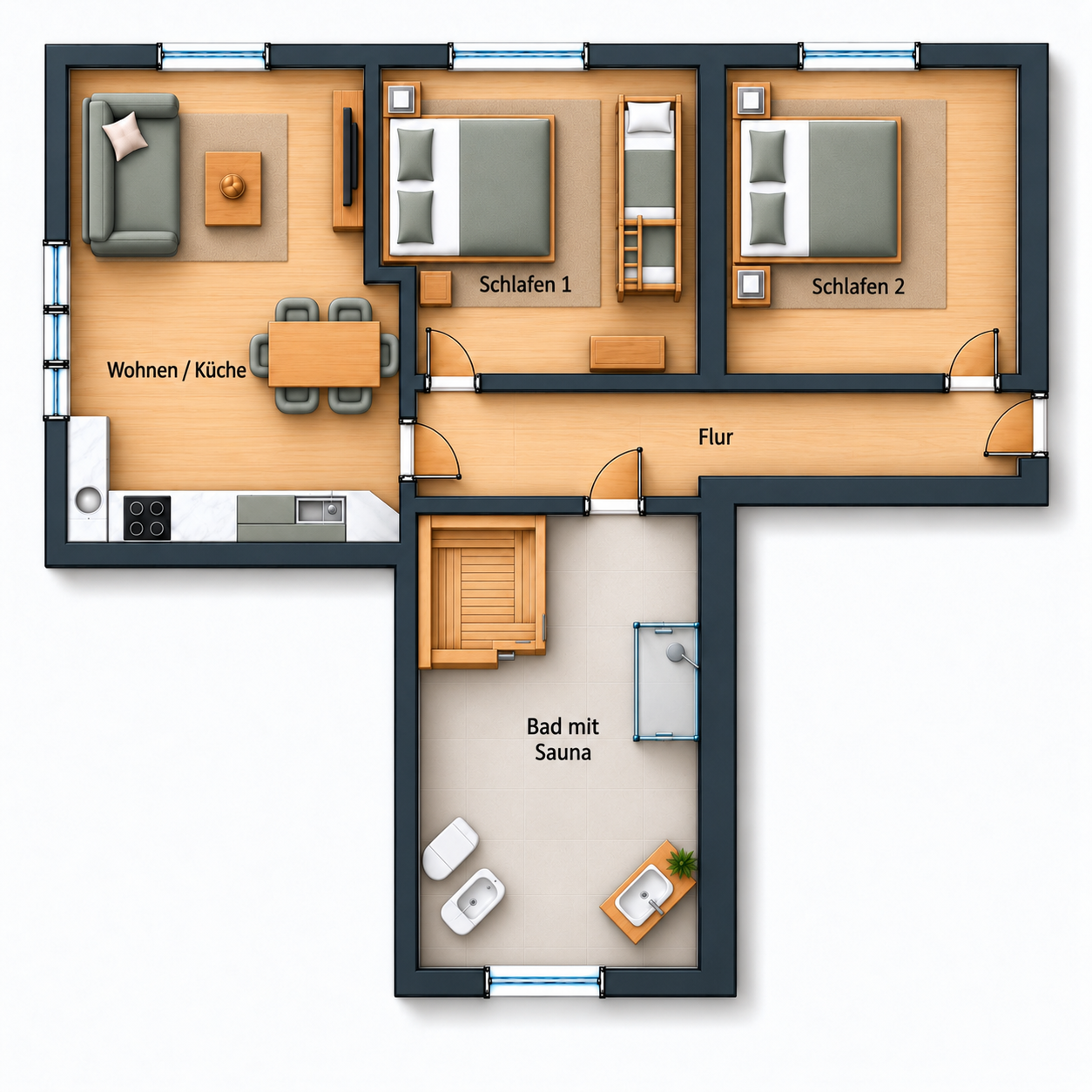 Grundriss Ferienwohnung 3